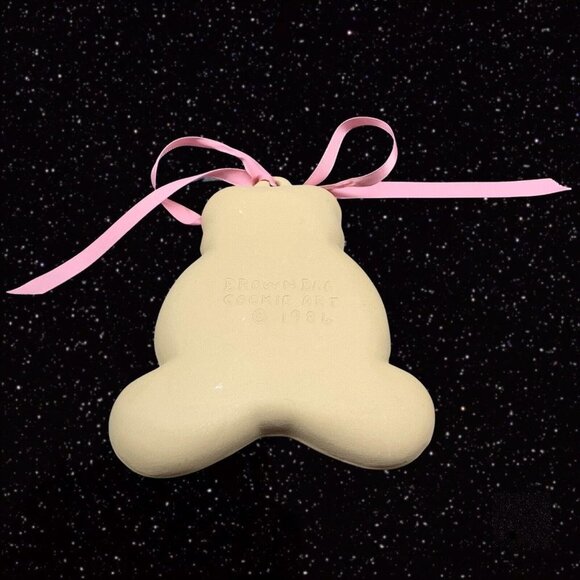 Vintage 1984 Brown Bag Cookie Art Hill Design Cookie Mold Stamp Press Teddy 5.5” - Picture 5 of 6